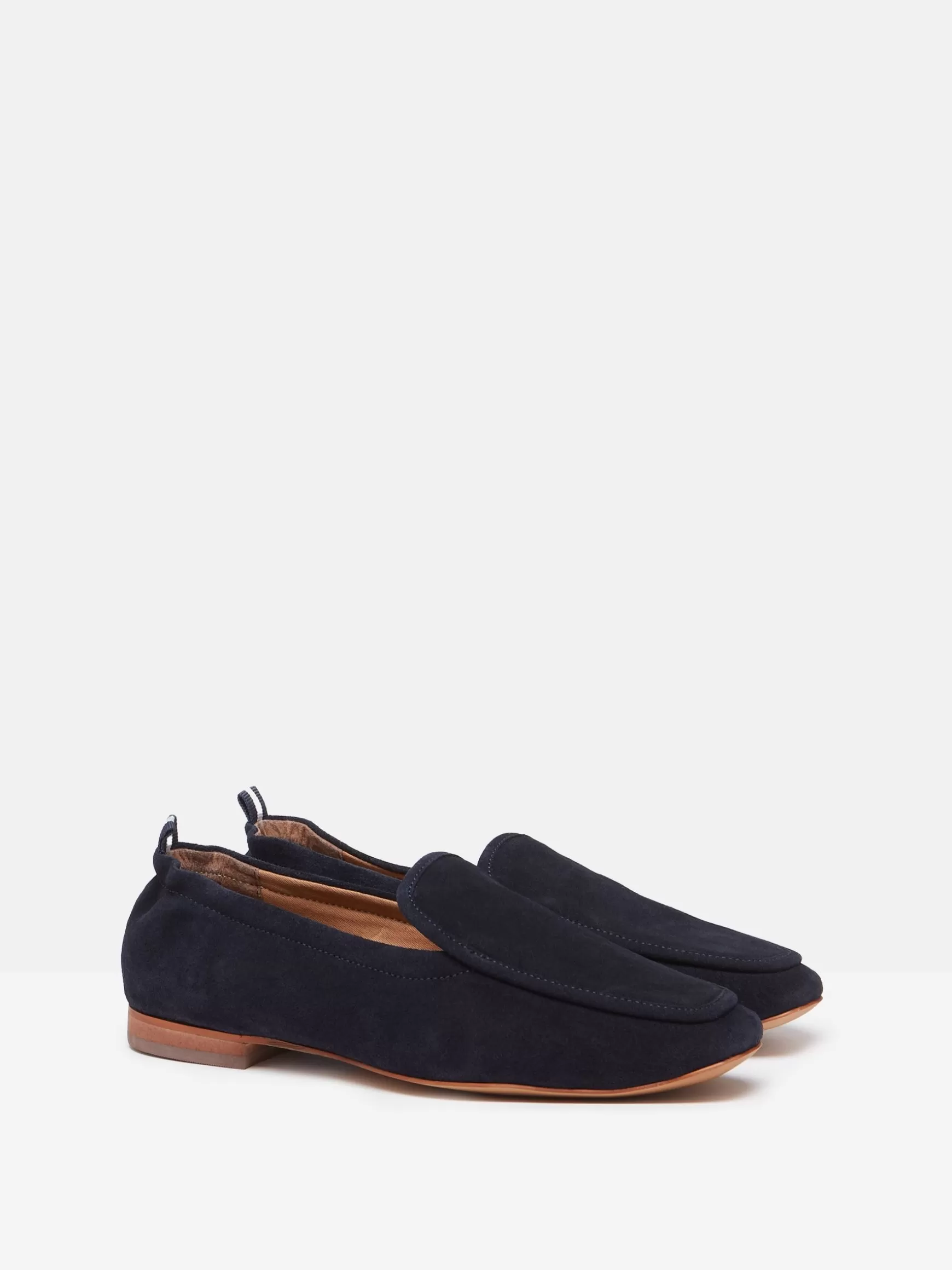 Sloane Narrow Fit Navy Blue Suede Loafers^Joules Best Sale