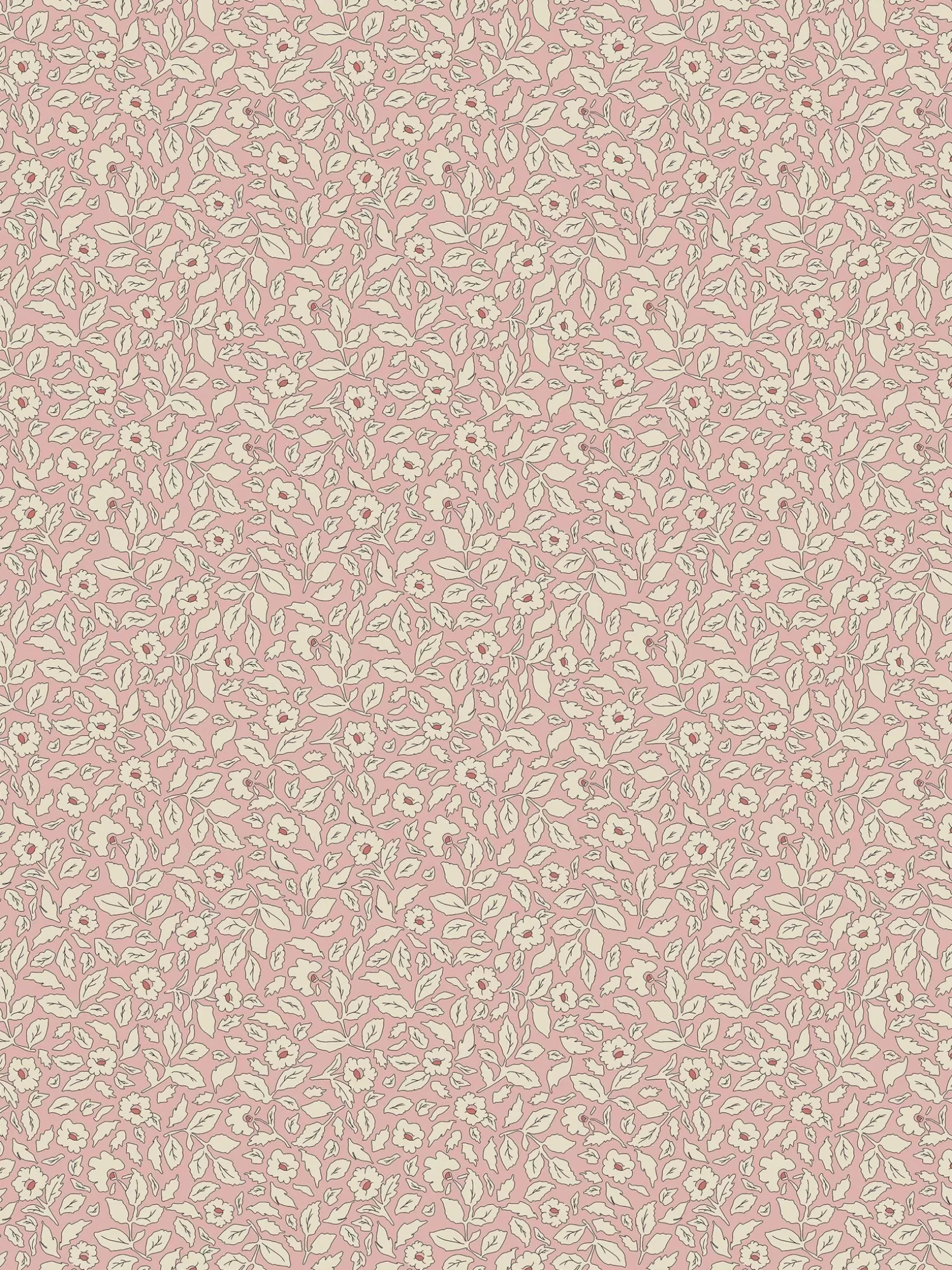 Soft Pink Ditsy Floral Print 10M Wallpaper^Joules Shop