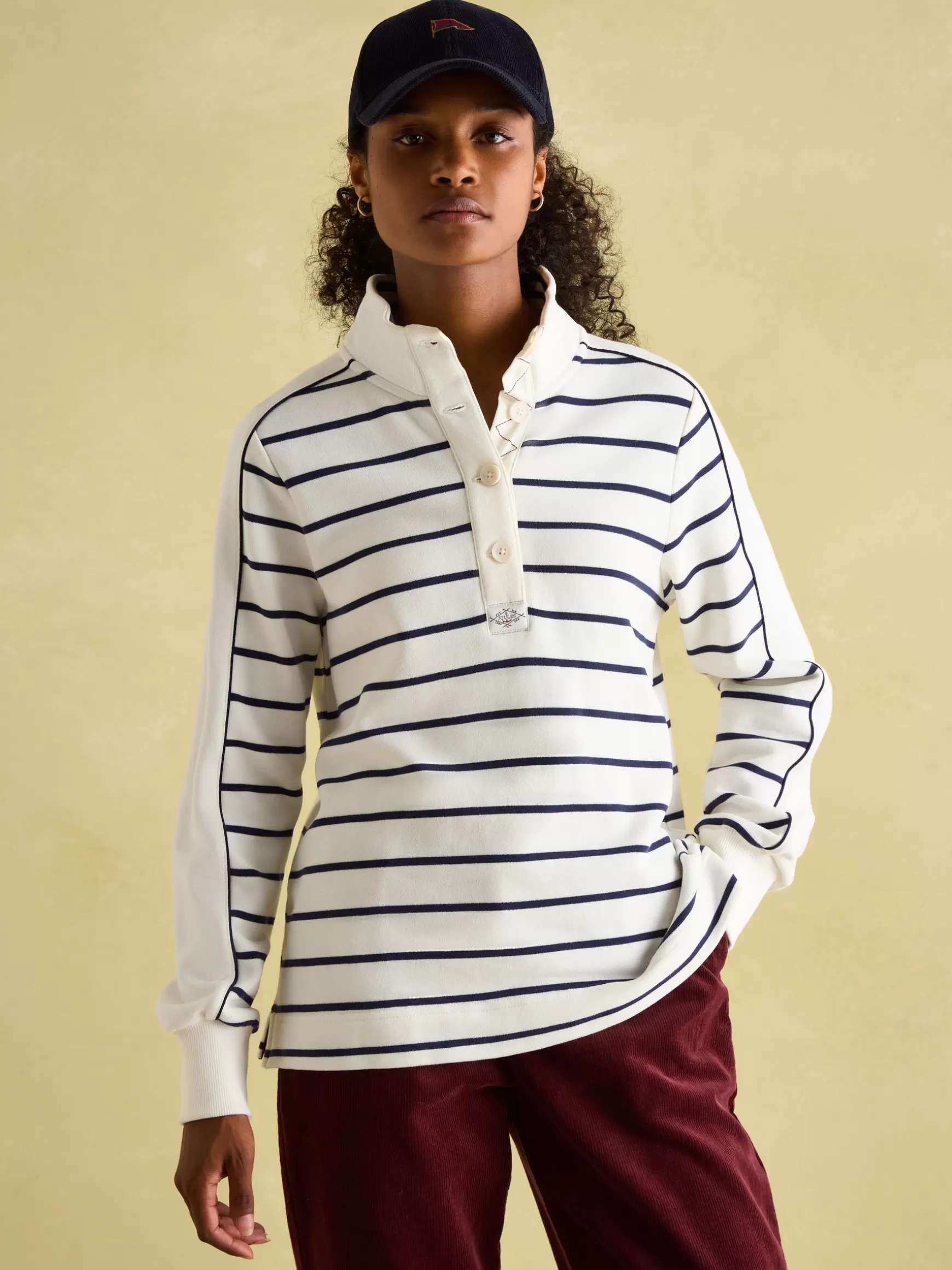 Southwold Button Down Striped Sweatshirt^Joules Sale