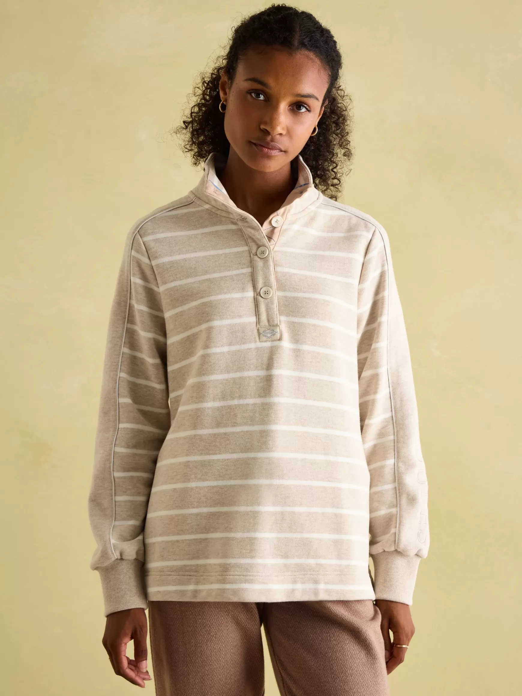 Southwold Button Down Striped Sweatshirt^Joules New