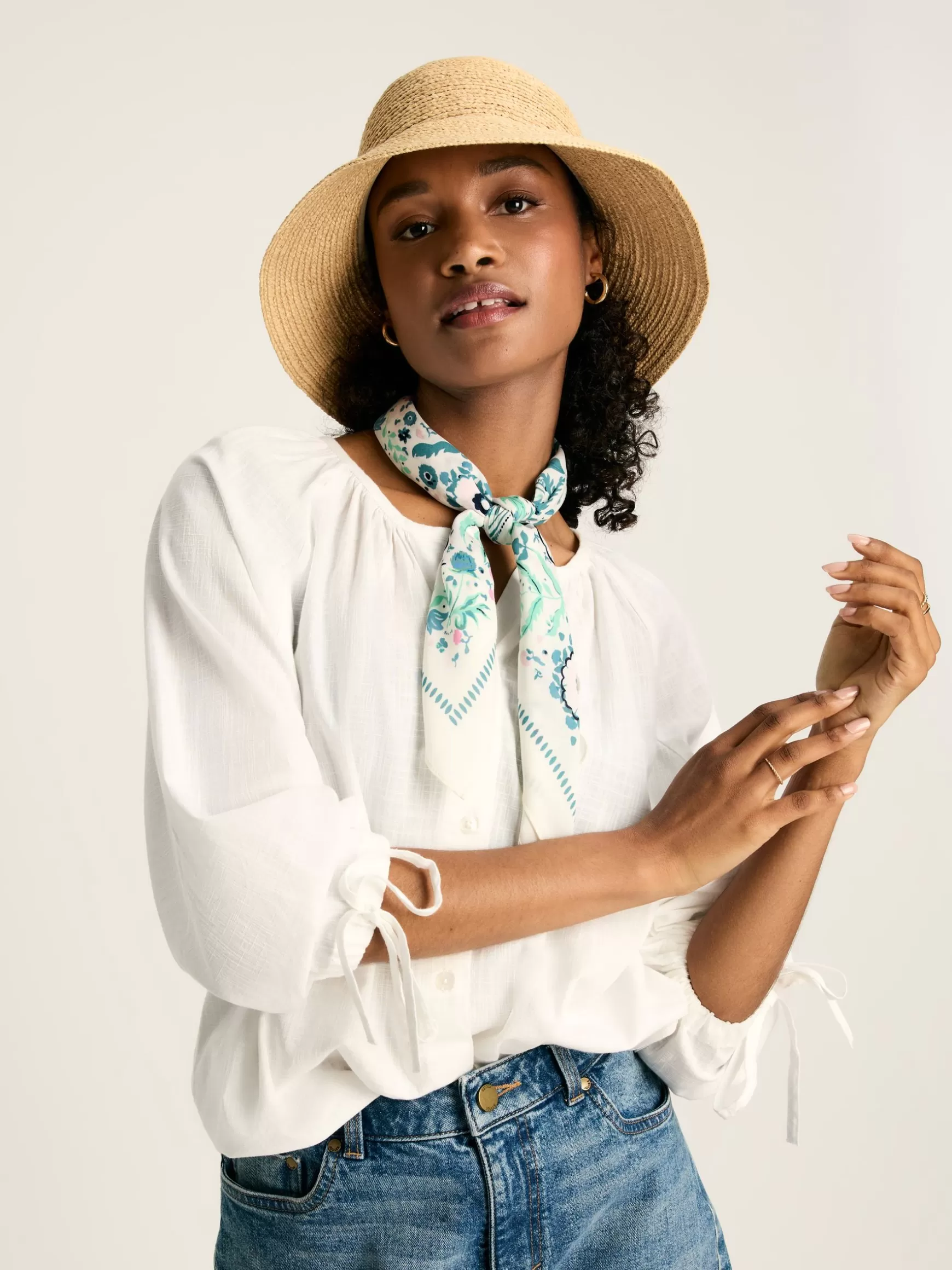 Sylvie Tie Cuff Blouse^Joules Online