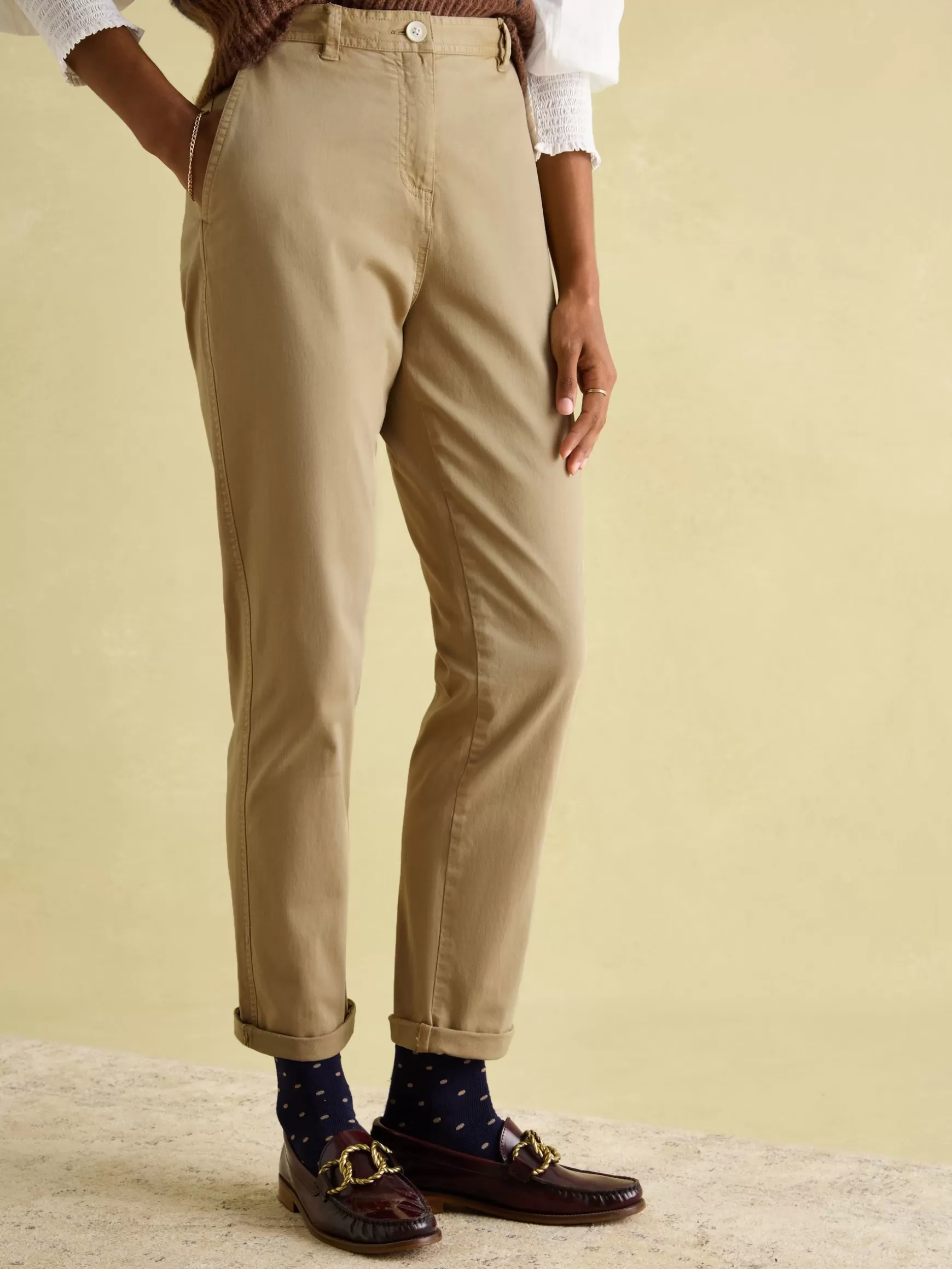 Tan Stone Slim Fit Chino Trousers^Joules Outlet