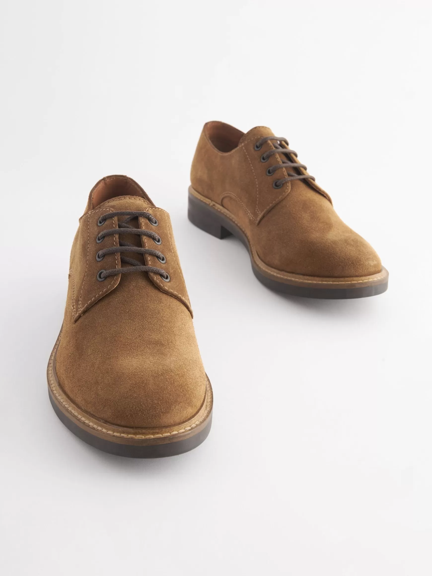 Tan Suede Classic Derby Shoes^Joules New