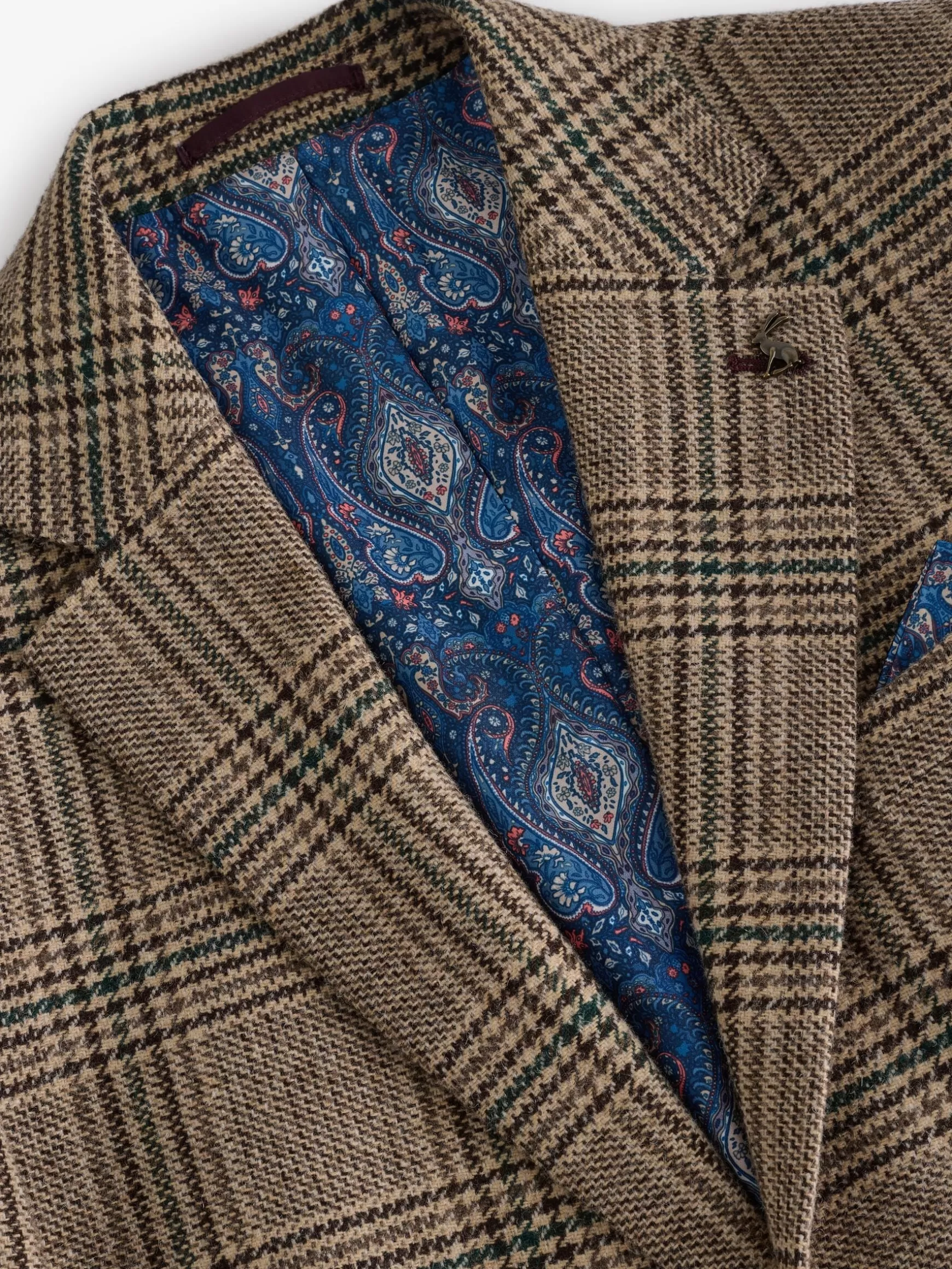 Taupe Brown Slim Fit Check Blazer^Joules Discount