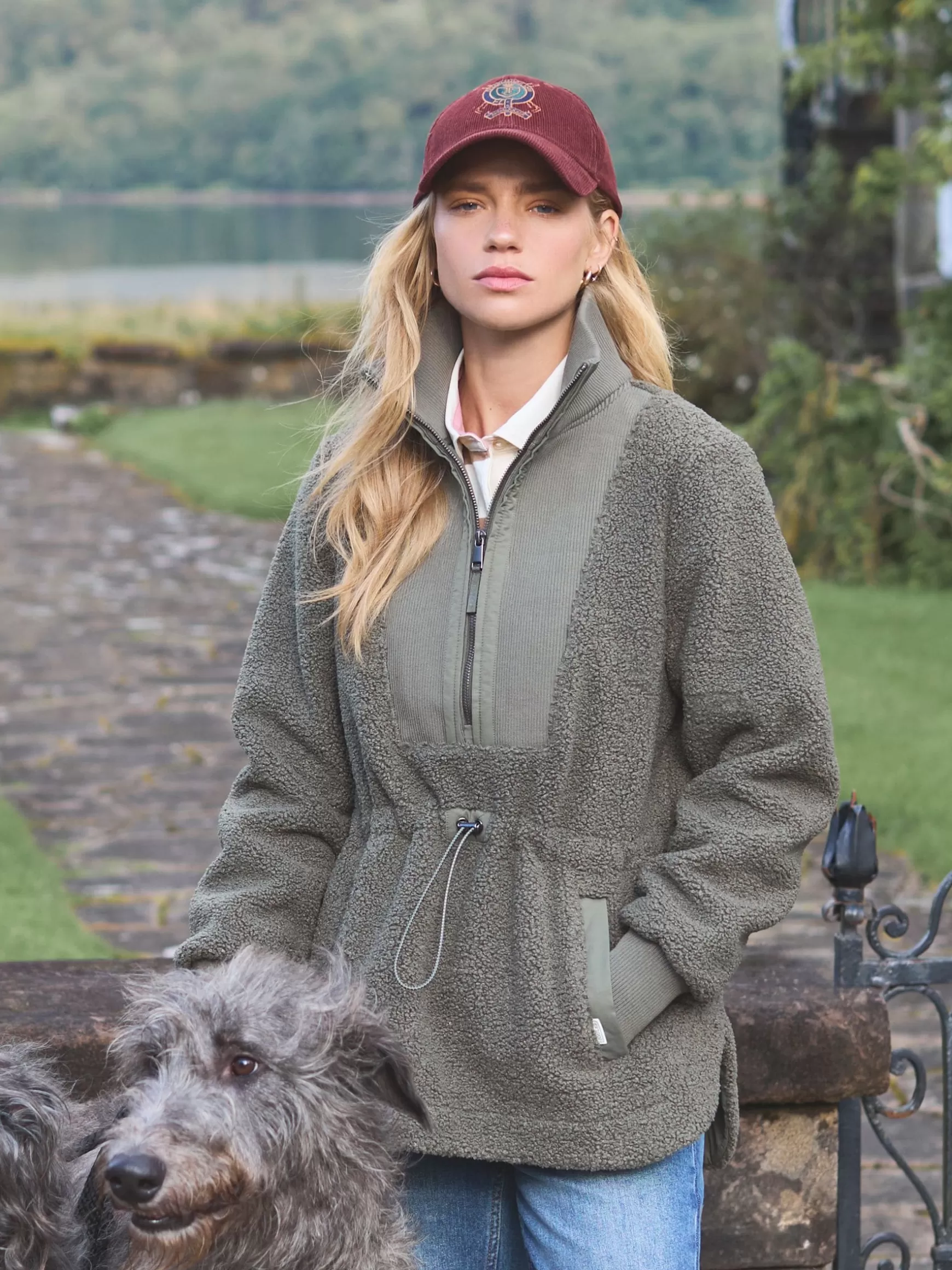 Thurleston Khaki Green Borg Fleece^Joules Fashion