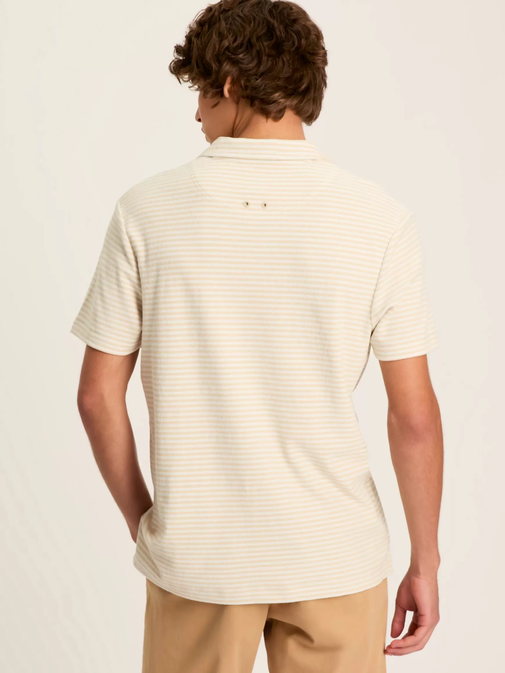 Towelling Striped Polo Shirt^Joules New