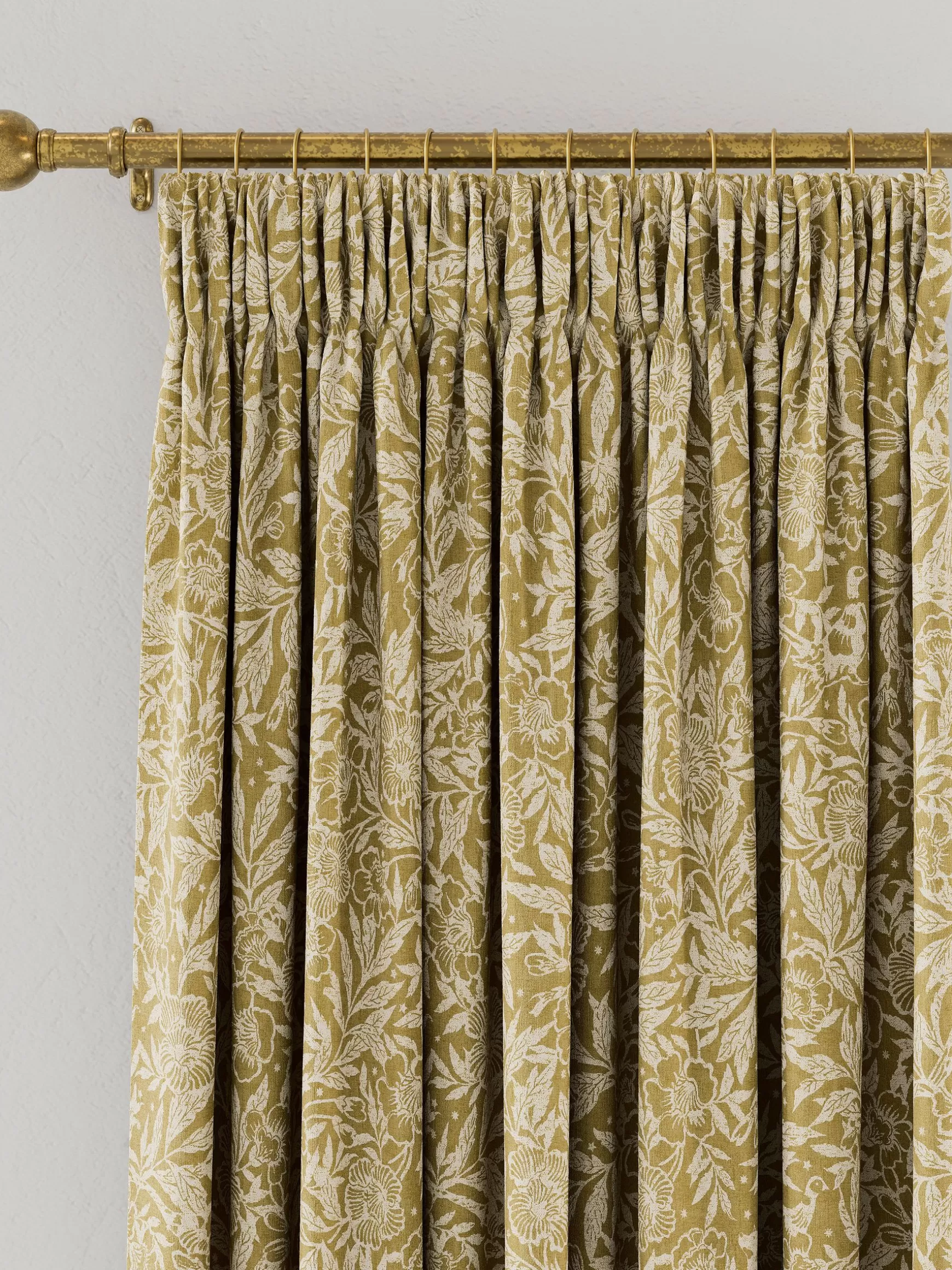 Twilight Ditsy Set of 2 Blackout Pencil Pleat Curtains^Joules Cheap