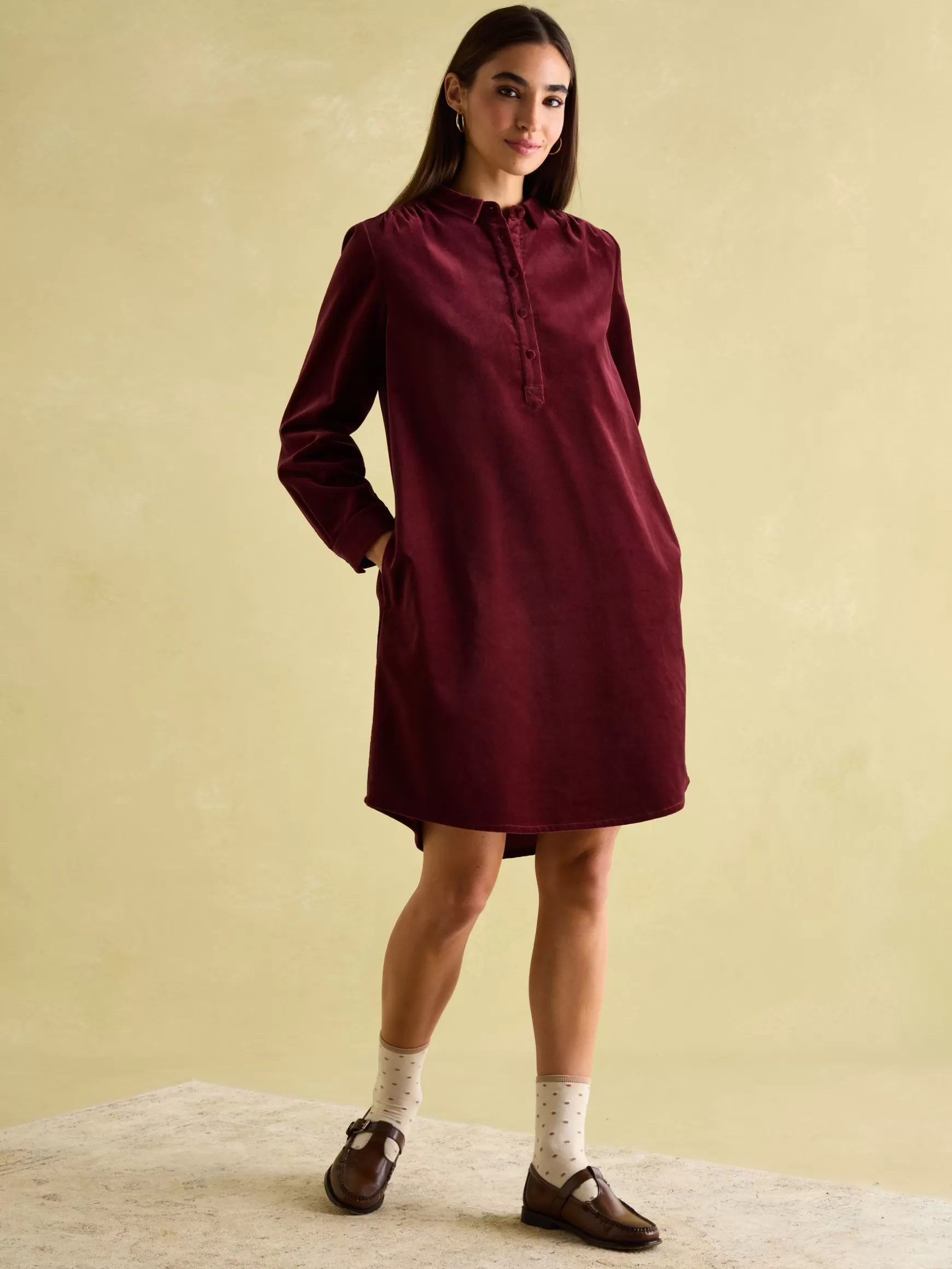 Velvet Marlowe Nehru Collar Shirt Dress^Joules Store