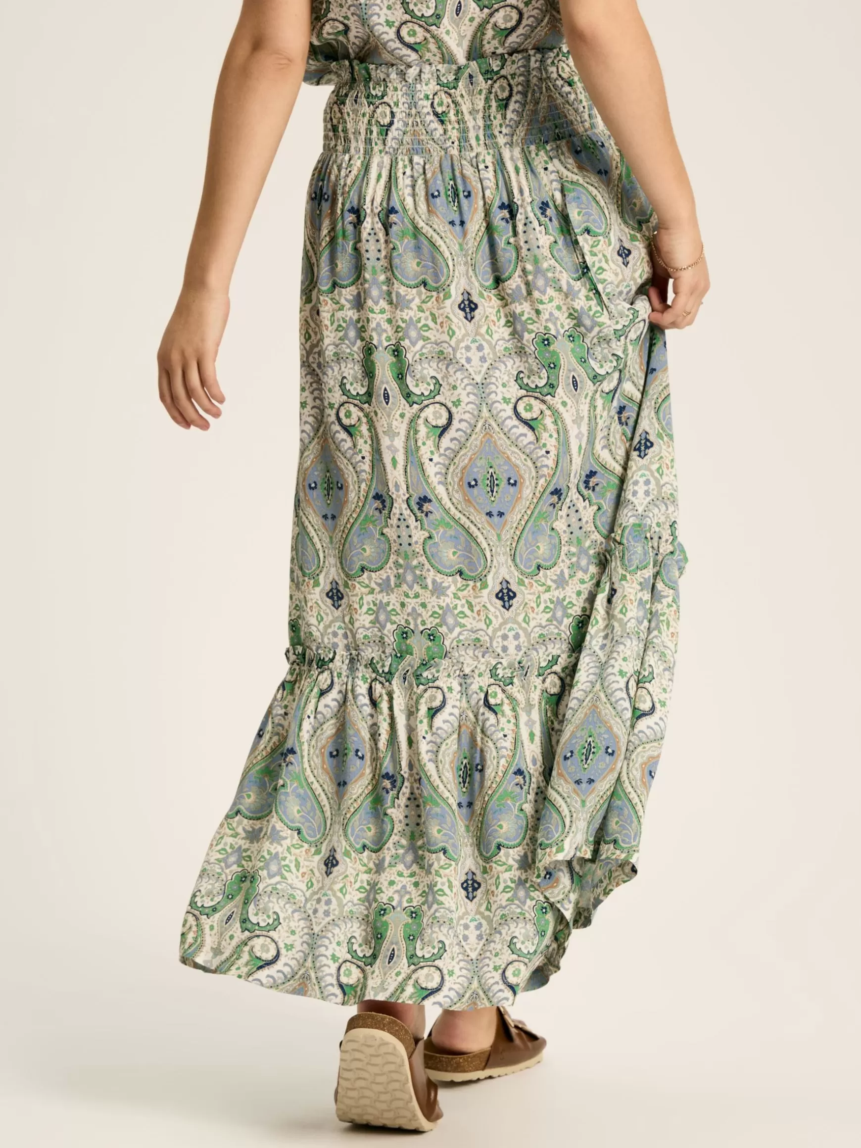 Verity Blue & Green Tiered Skirt^Joules New
