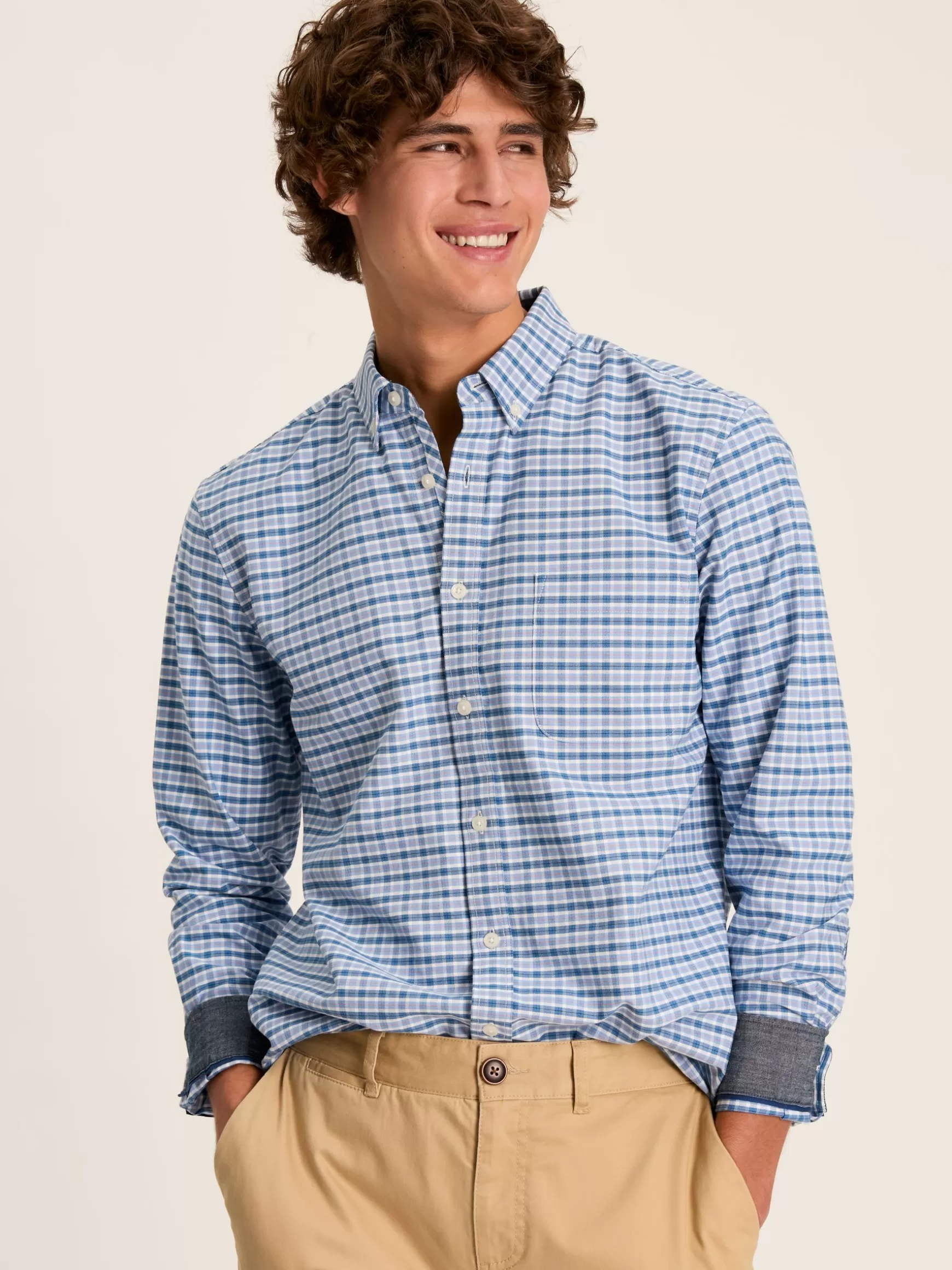 Welford Blue Gingham Cotton Check Shirt^Joules Best Sale