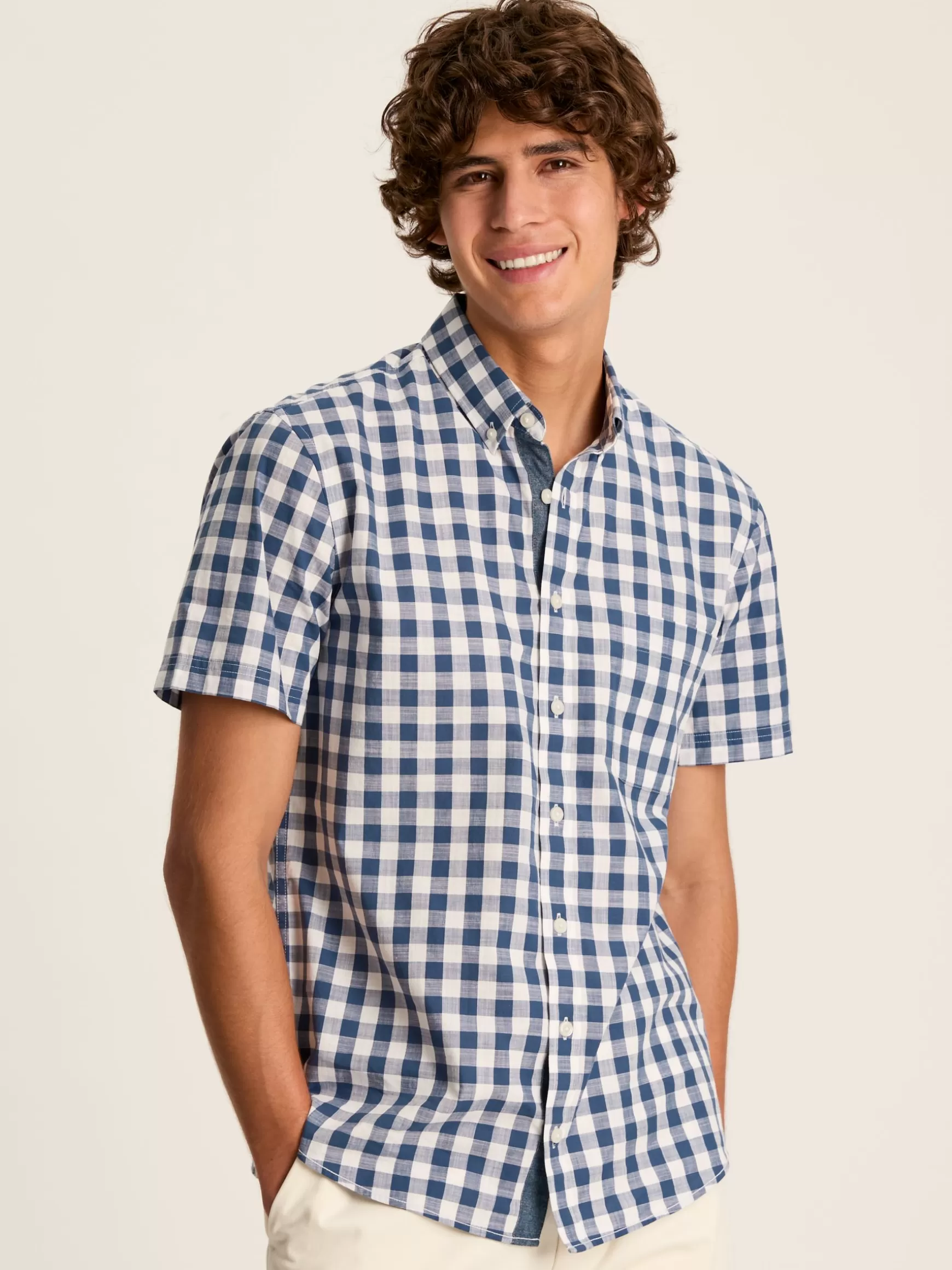 Wilson Gingham Classic Fit Short Sleeve Shirt^Joules Clearance