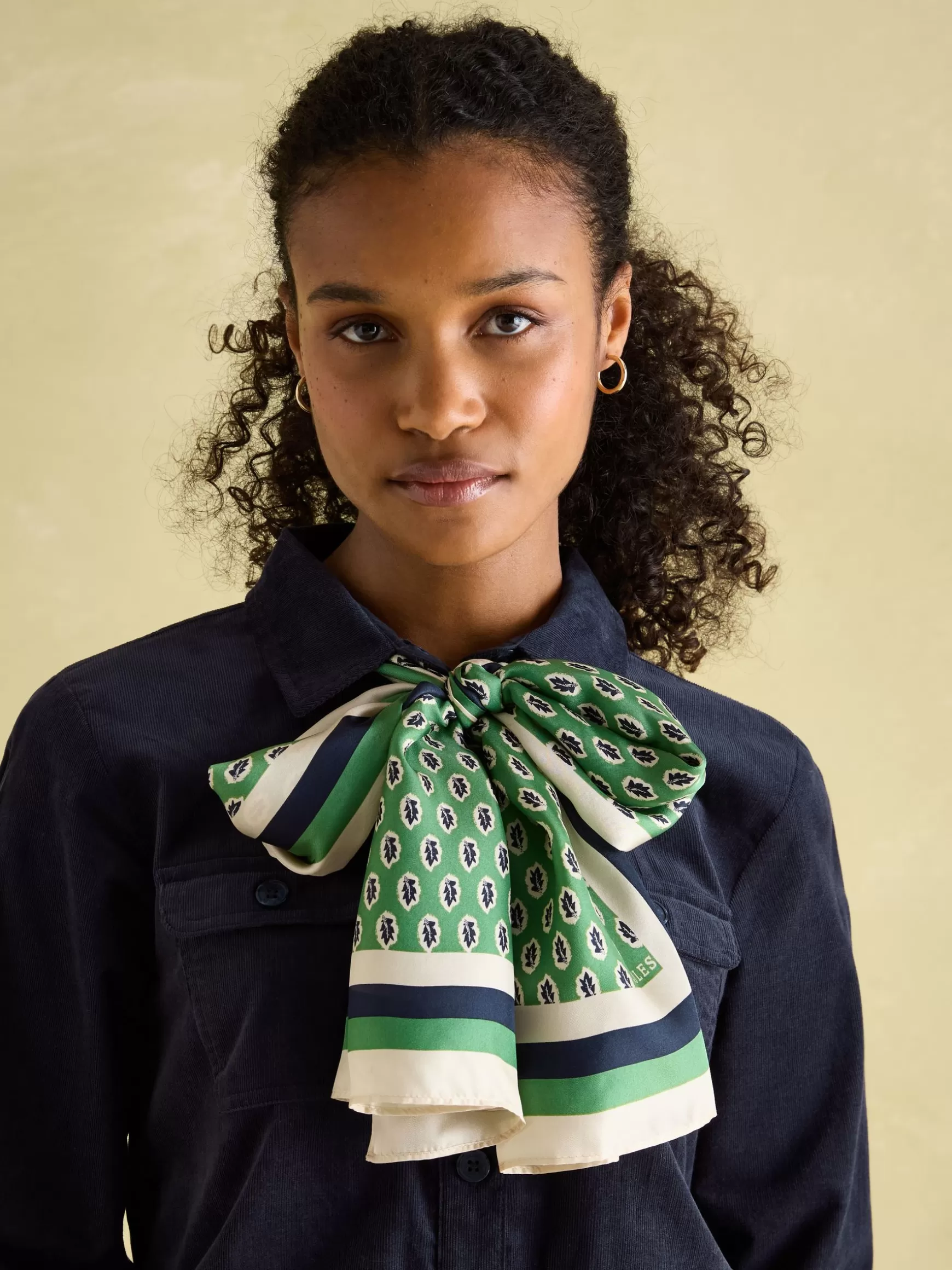 Windsor Printed Long Silk Scarf^Joules Best