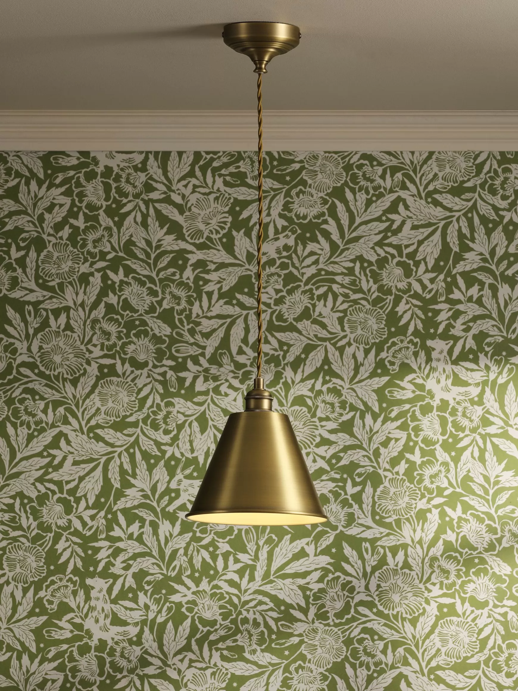 Wollaton Brass Ceiling Pendant^Joules Hot