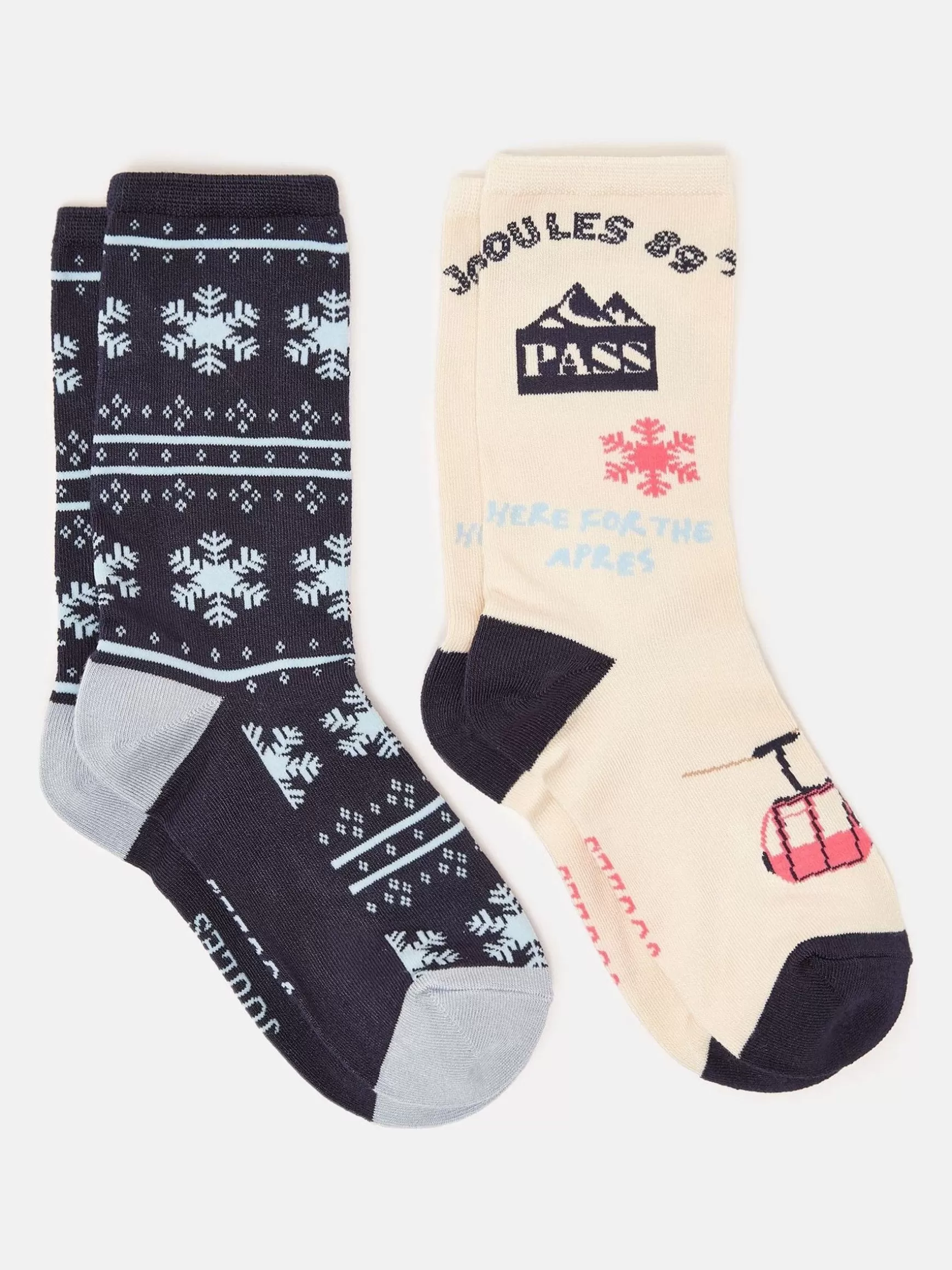 Women's Everyday 2 Pack Socks (size 4-8)^Joules Store