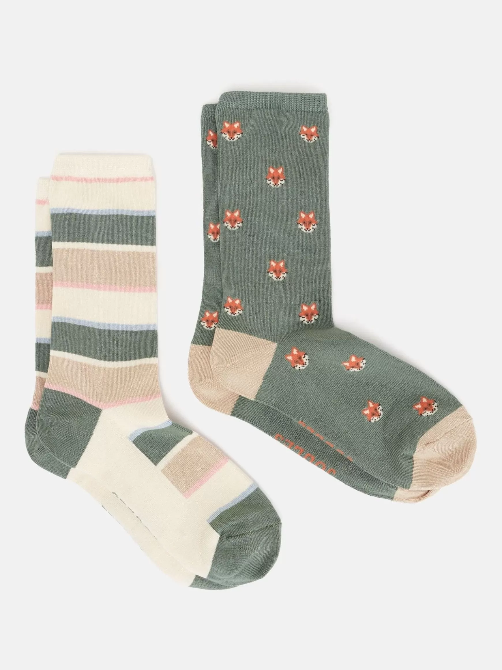 Women's Everyday 2 Pack Socks (size 4-8)^Joules Shop
