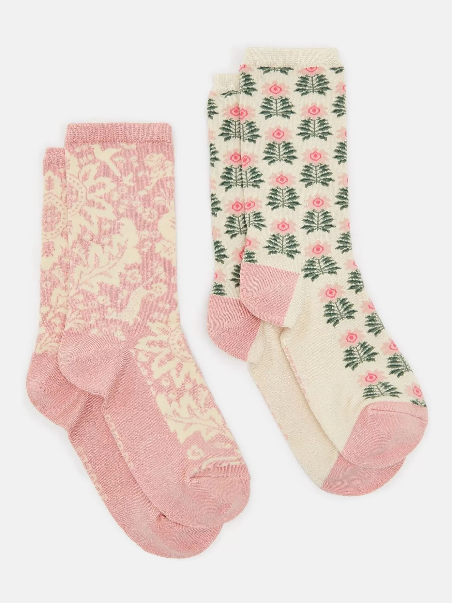 Women's Everyday Multi Blush 2 Pack Socks (size 4-8)^Joules Fashion