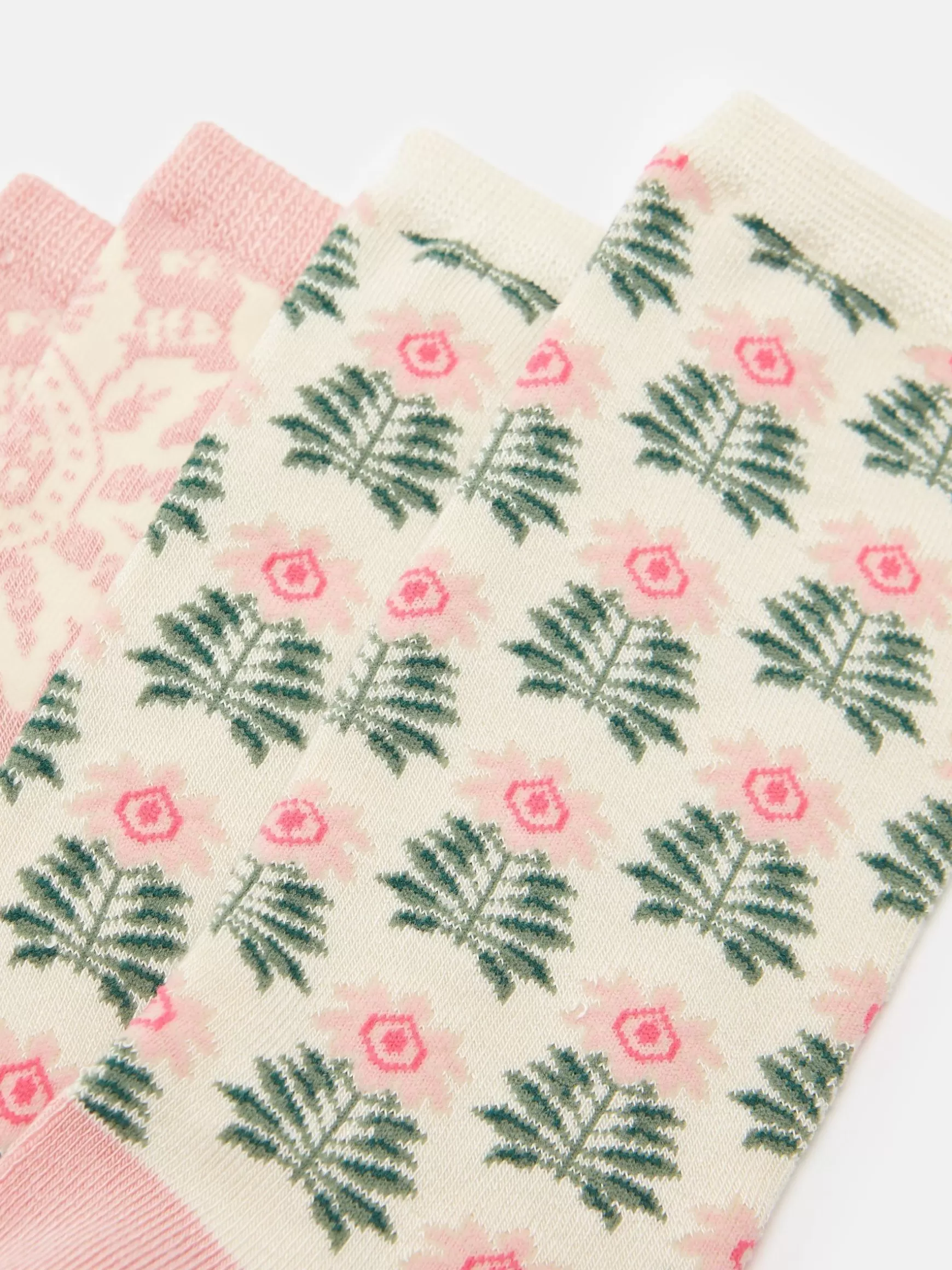 Women's Everyday Multi Blush 2 Pack Socks (size 4-8)^Joules Fashion