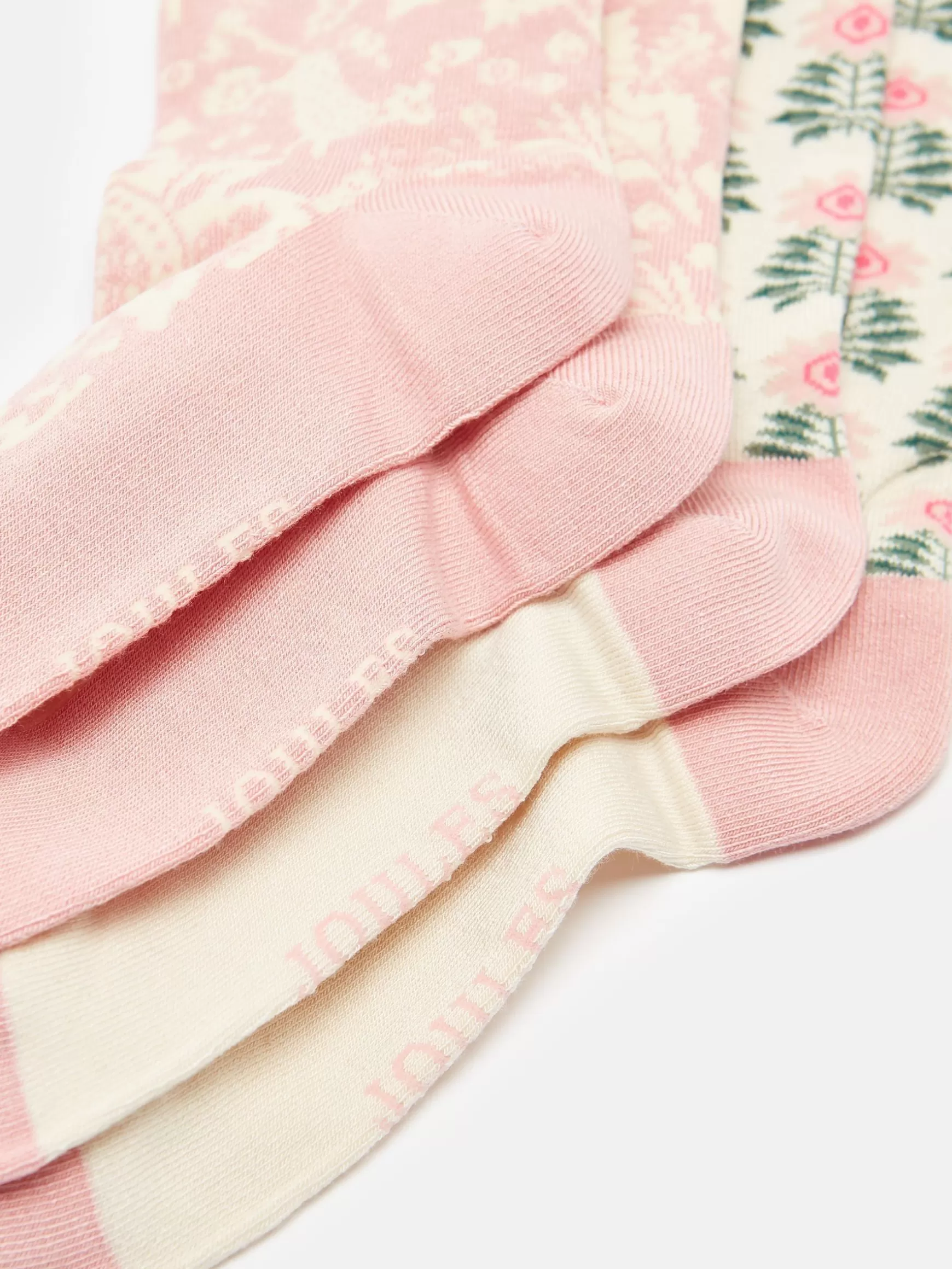 Women's Everyday Multi Blush 2 Pack Socks (size 4-8)^Joules Fashion
