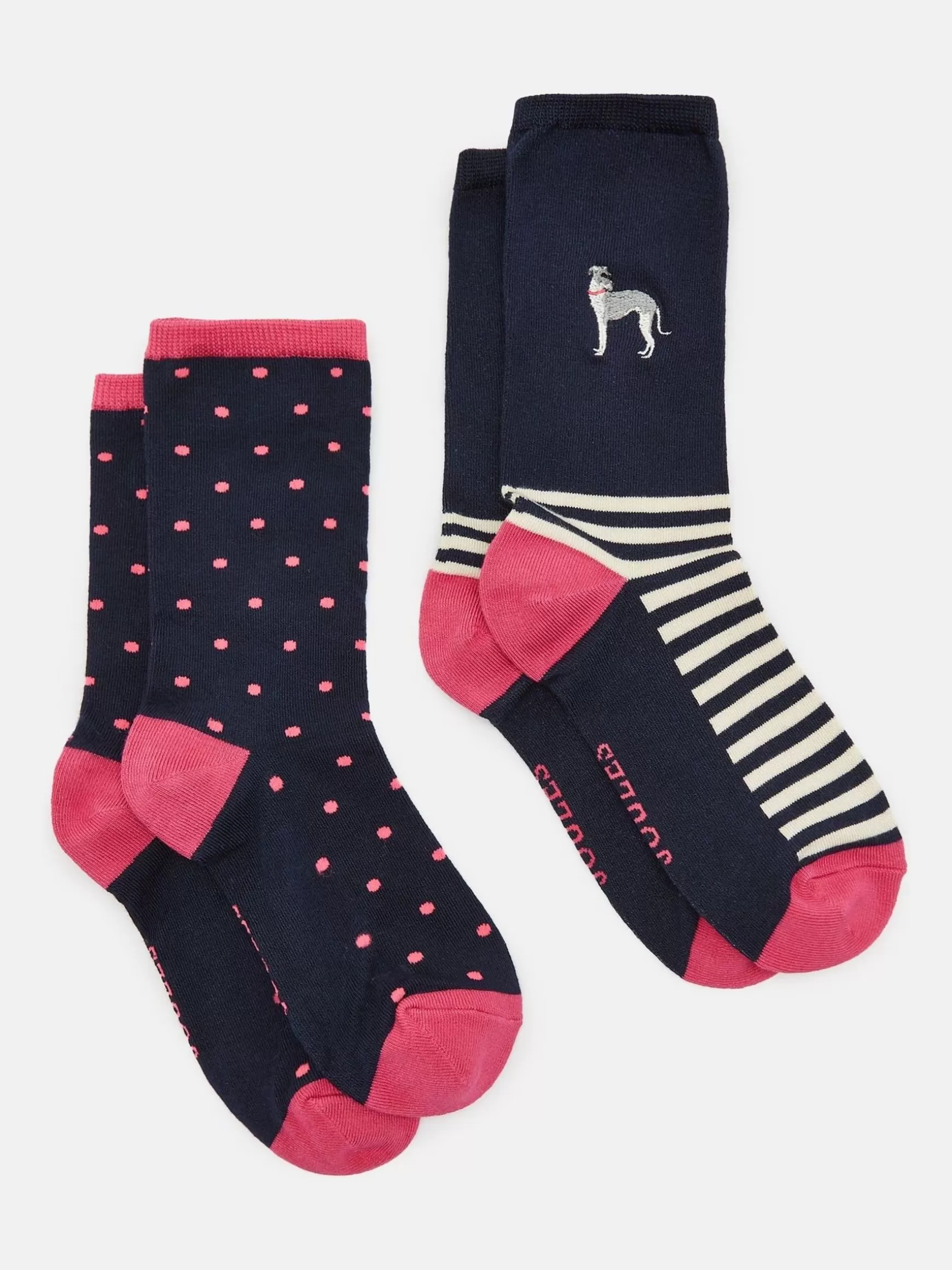 Women's Everyday 2 Pack Socks (size 4-8)^Joules Store