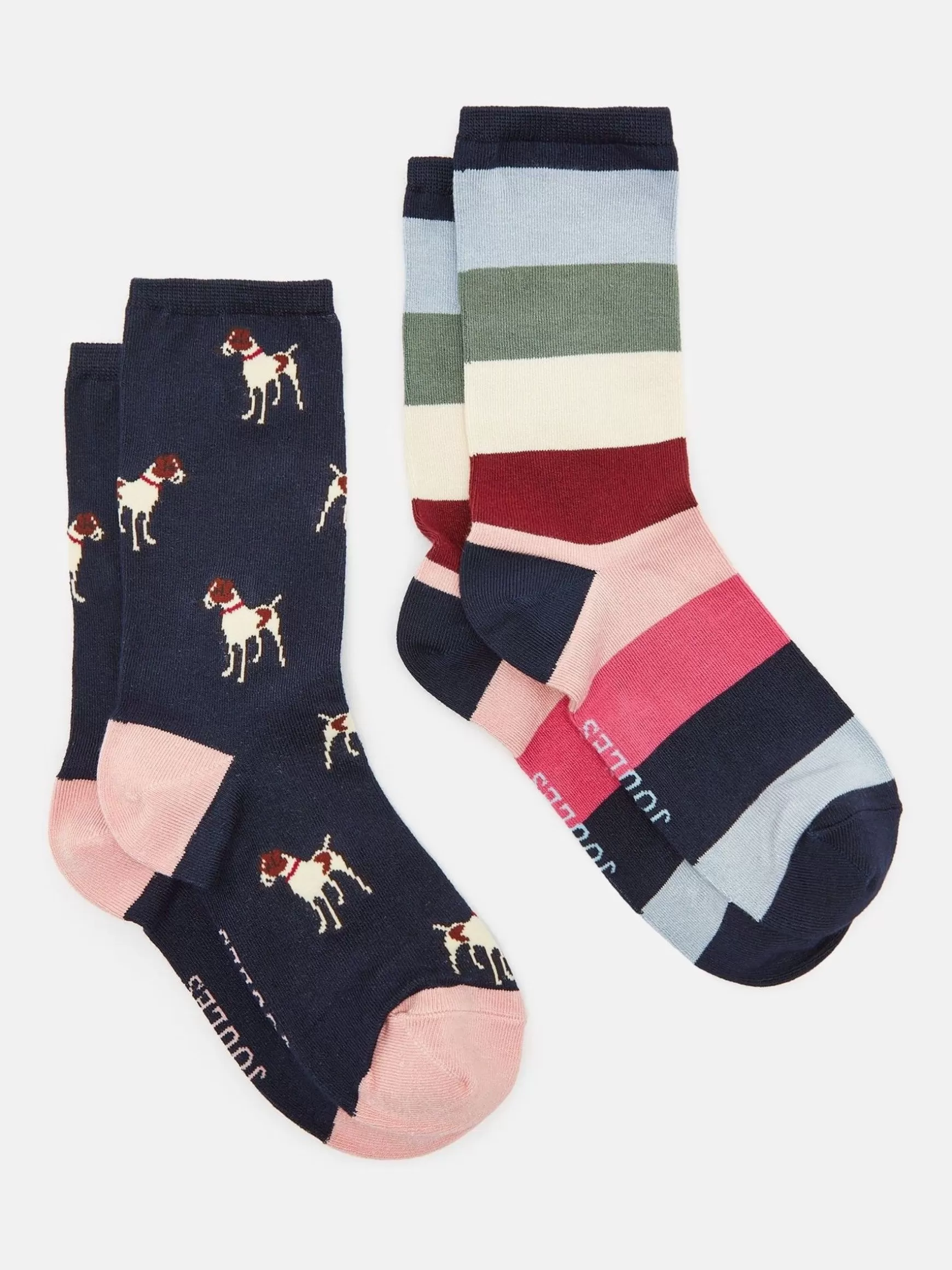 Women's Everyday 2 Pack Socks (size 4-8)^Joules Hot