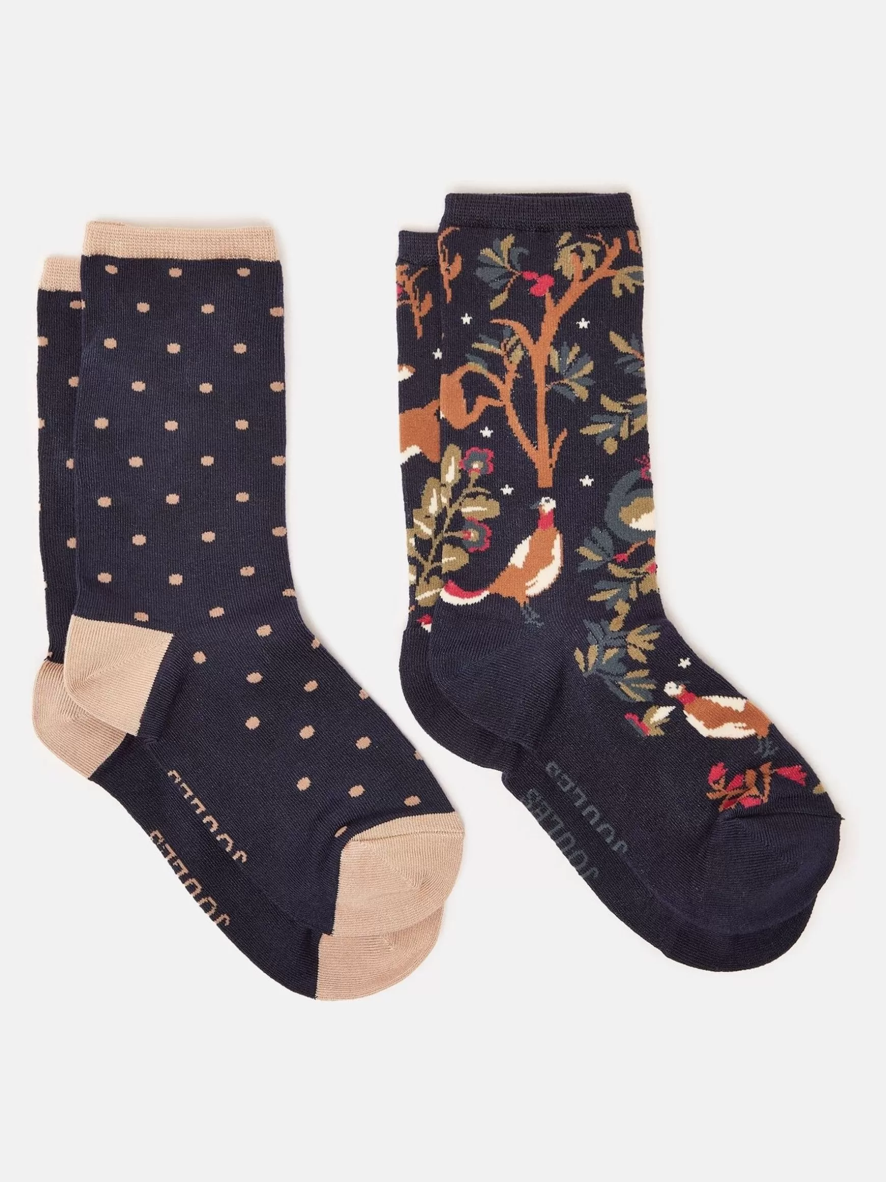 Women's Everyday 2 Pack Socks (size 4-8)^Joules Clearance