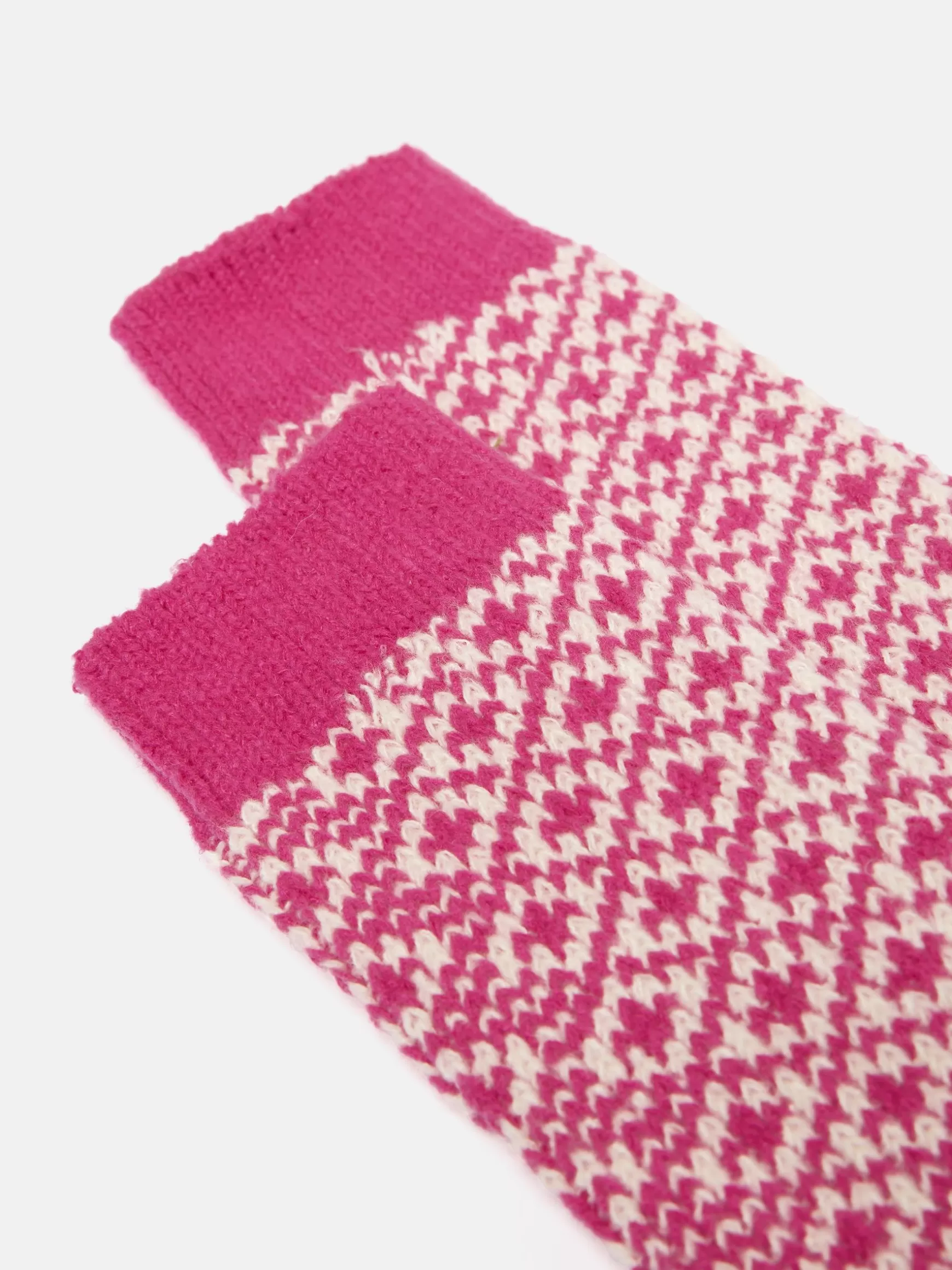 Women's Toasty Bright Pink Cosy Geometric Socks (size 4-8)^Joules Flash Sale