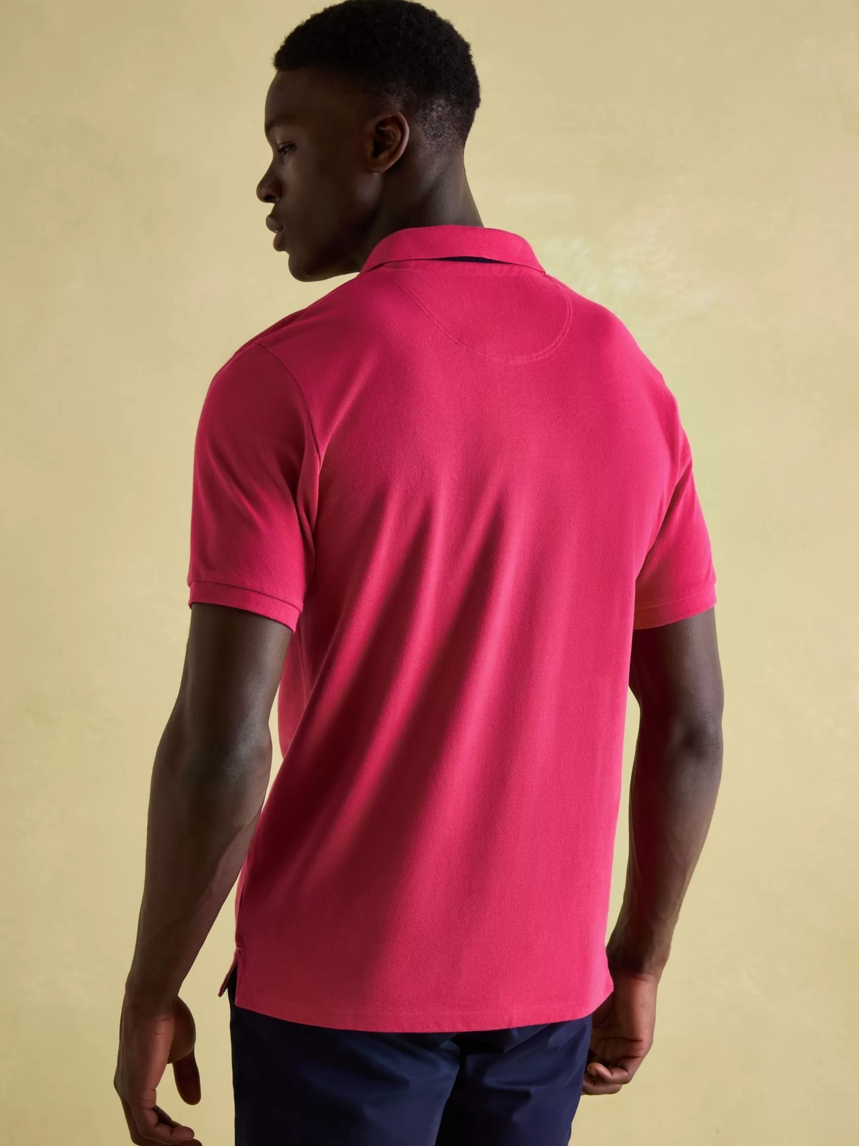 Woody Bright Pink Regular Fit Cotton Pique Polo Shirt^Joules New