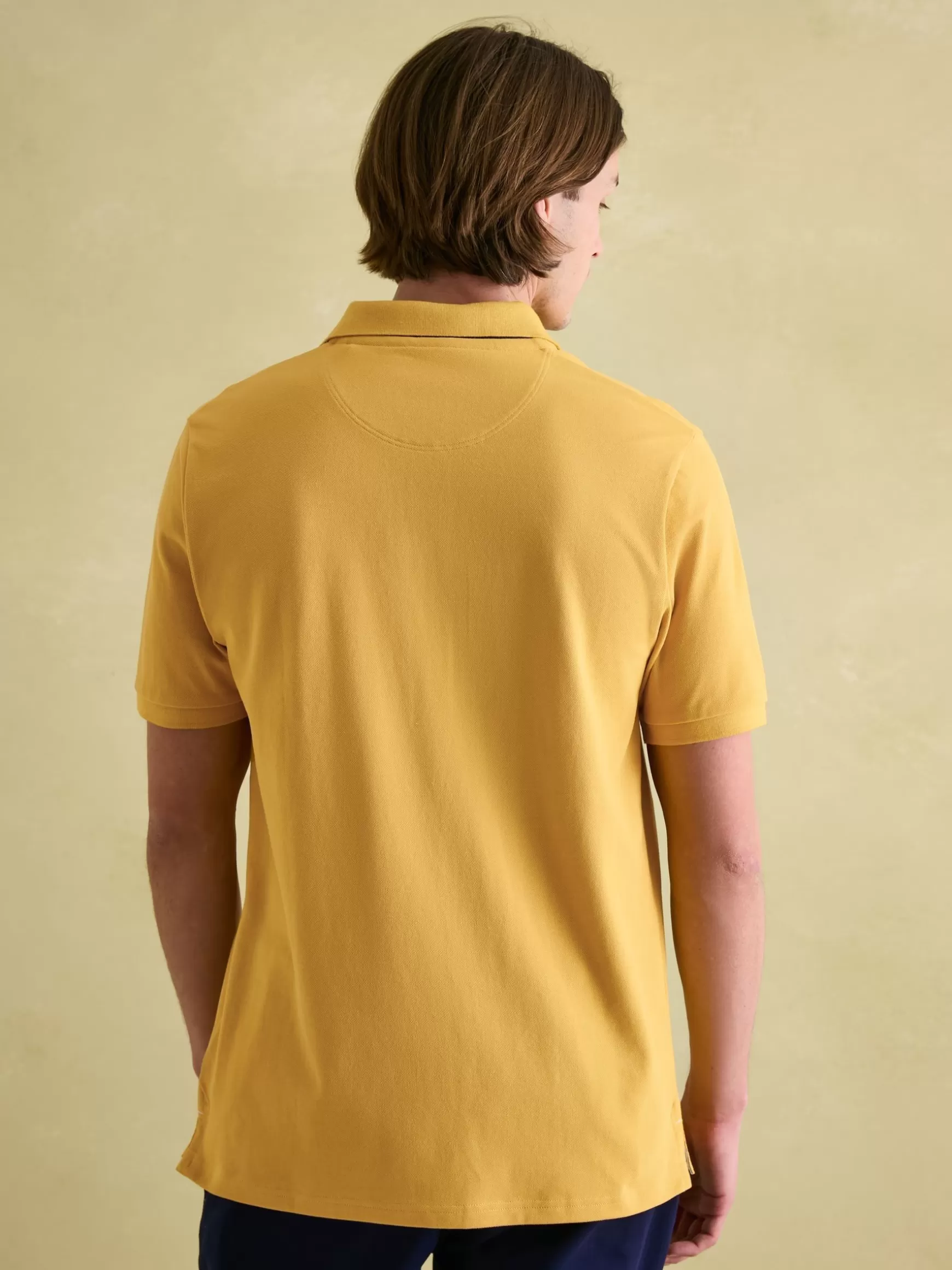 Woody Bright Yellow Regular Fit Cotton Pique Polo Shirt^Joules New