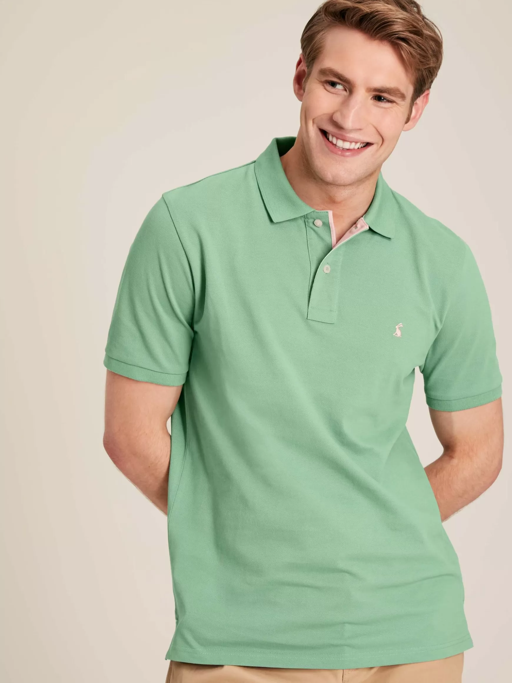 Woody Light Green Regular Fit Cotton Pique Polo Shirt^Joules Sale