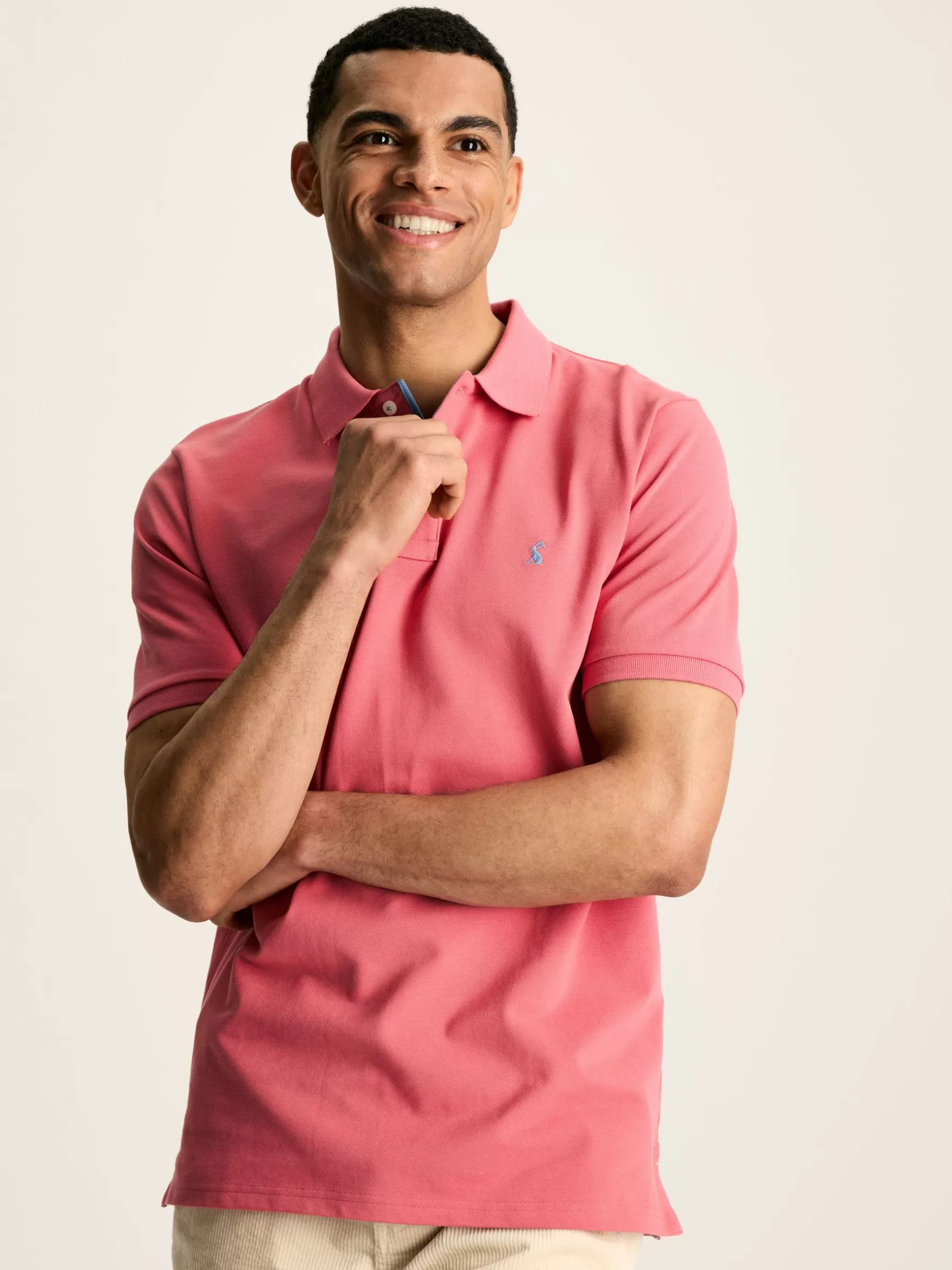 Woody Soft Pink Regular Fit Cotton Pique Polo Shirt^Joules Hot